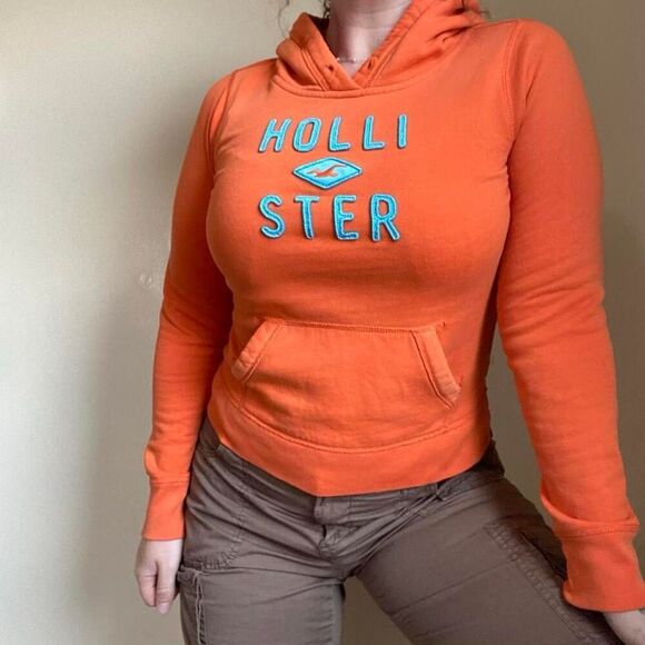 Y2K orange Hollister sweatshirt - Picture 6 of 8